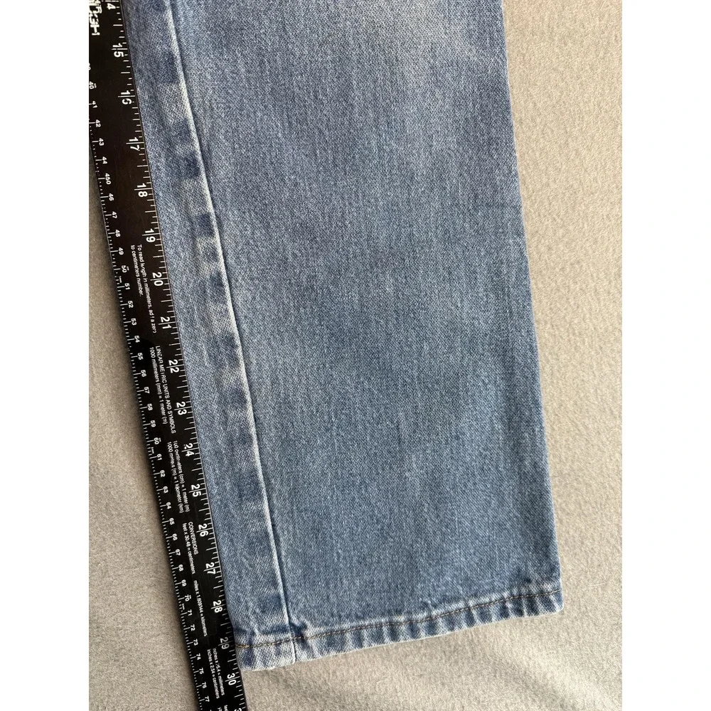 Wrangler 936PWD Jeans Mens 34x32 Med Wash Blue Slim Straight Denim Cowboy Cut